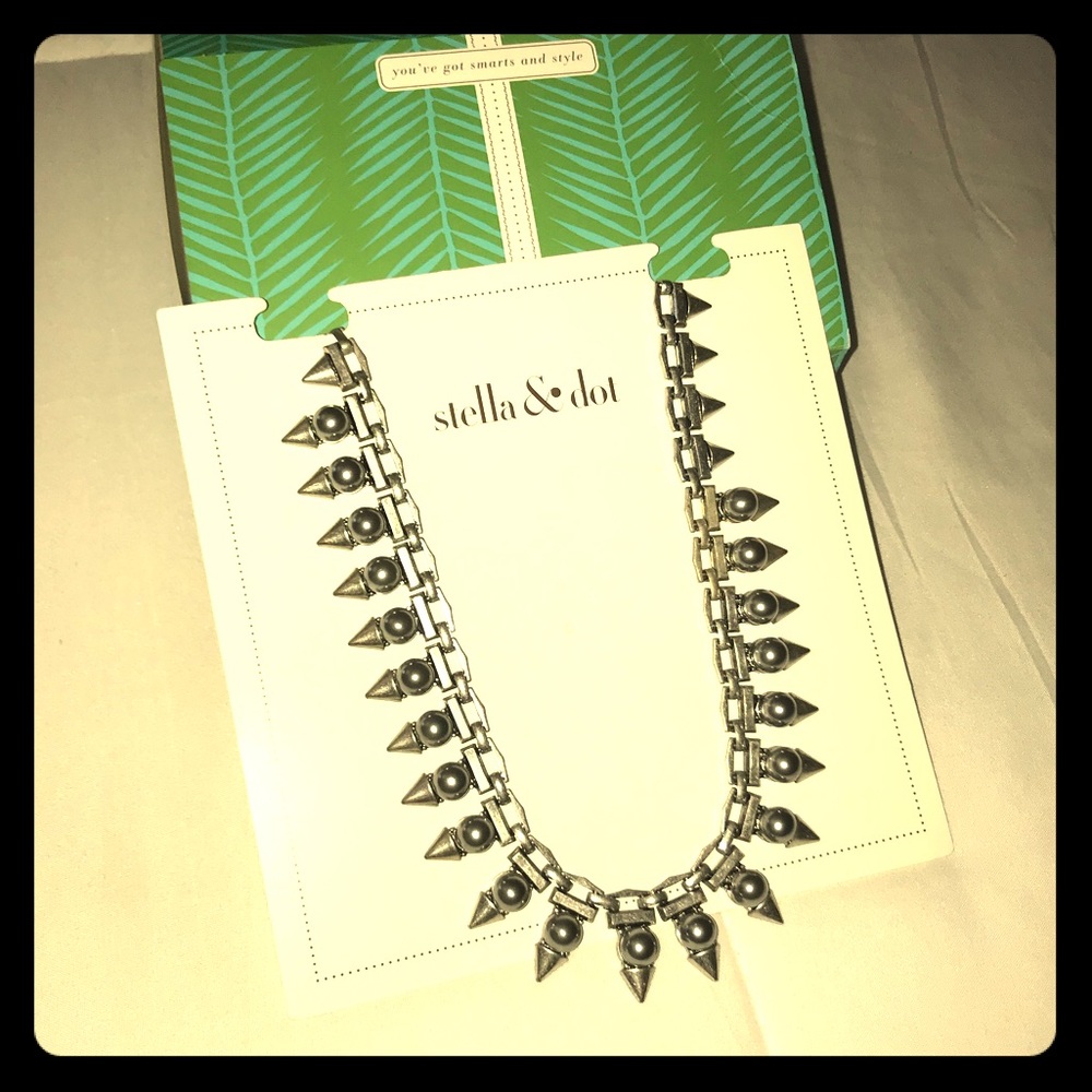 Stella & Dot Statement Spike Choker Necklace